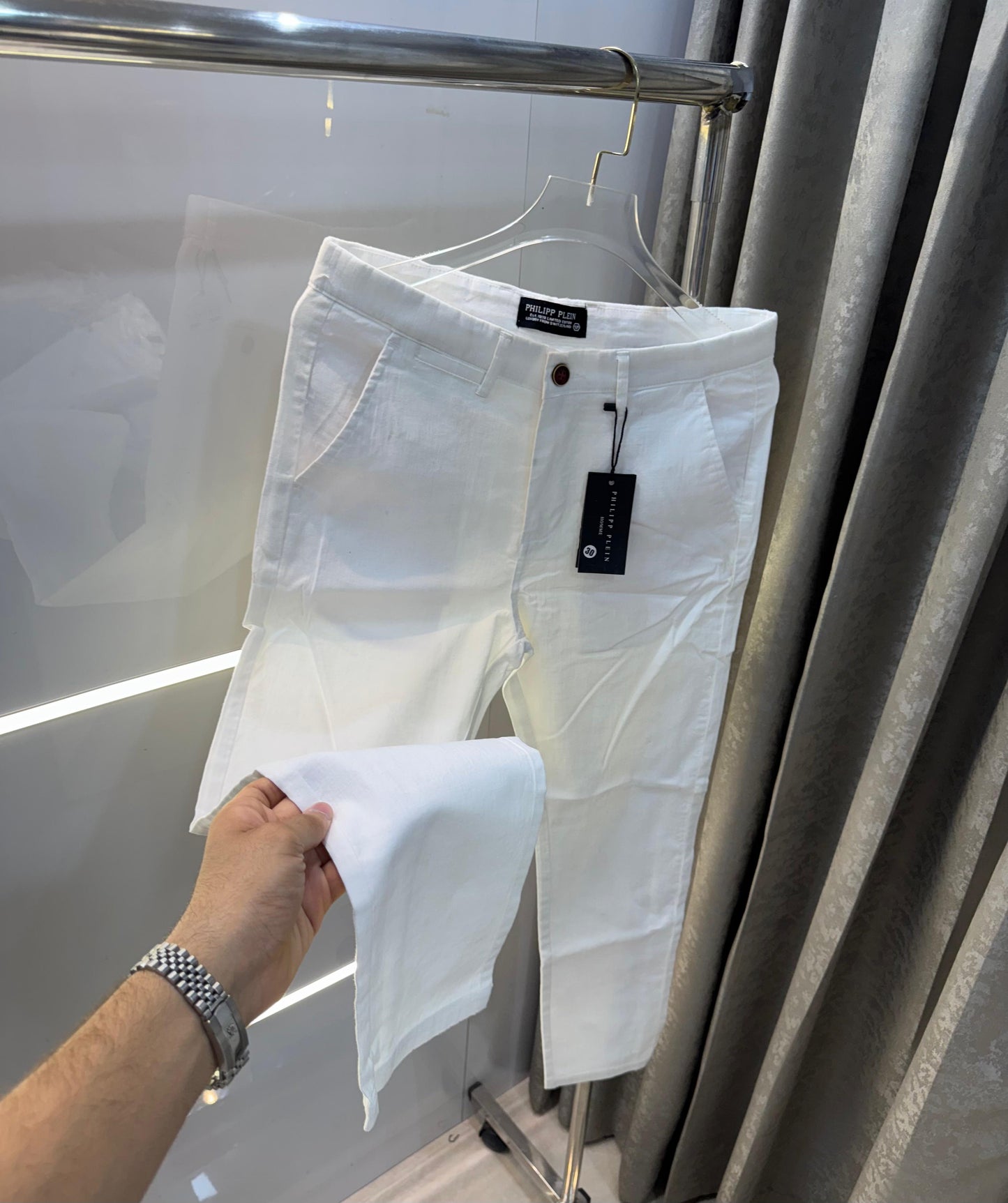 PHILIPP PLEIN PREMIUM LINEN TROUSERS